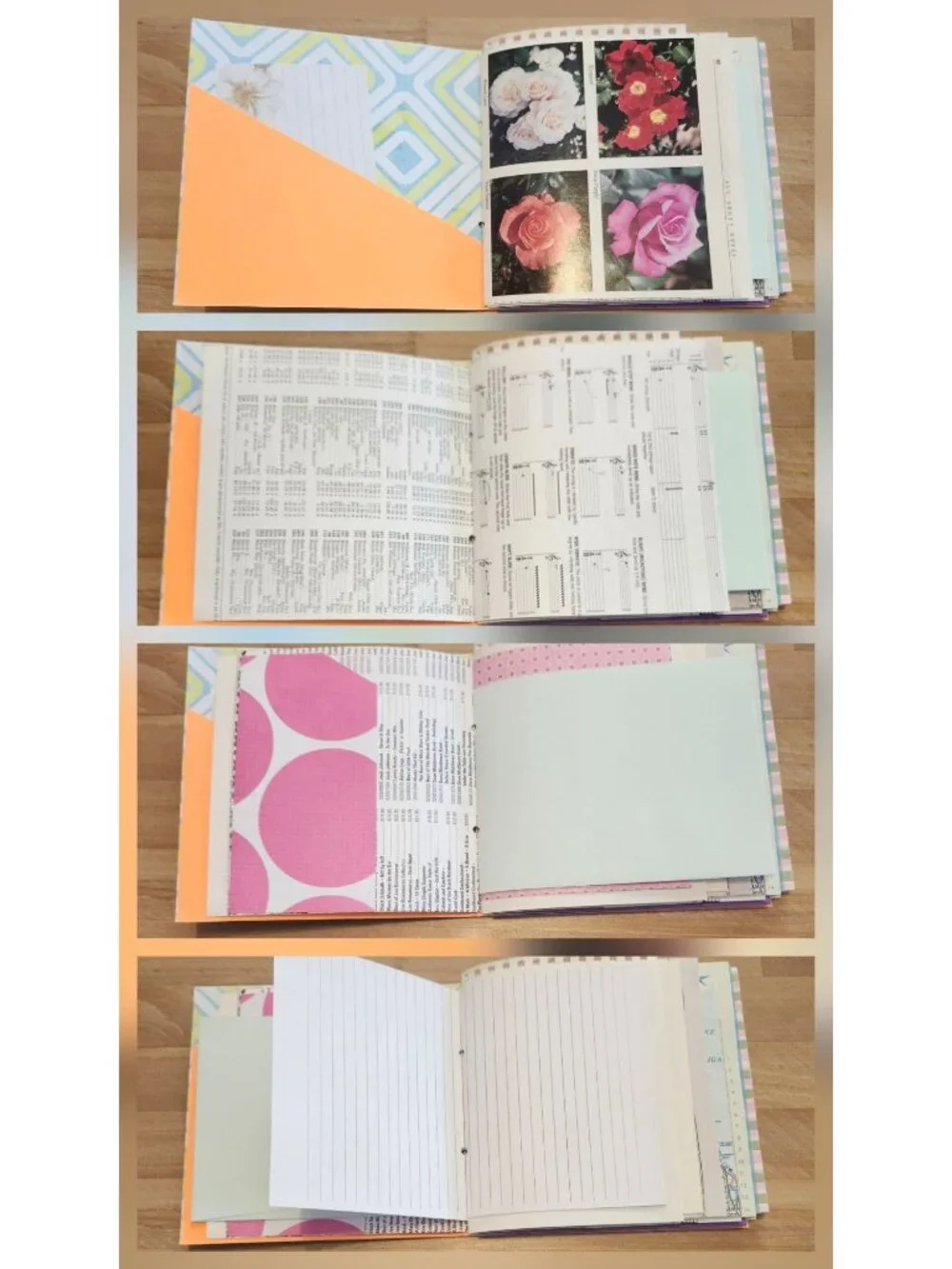 Colorful Floral Junk Journal Handmade 96 pages